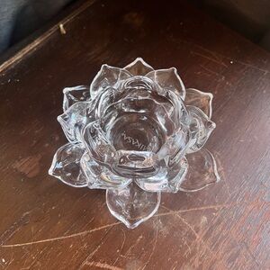 Crystal Floral 4.75" Tealight Candle Holder - MIKASA, Flower Home Decoration